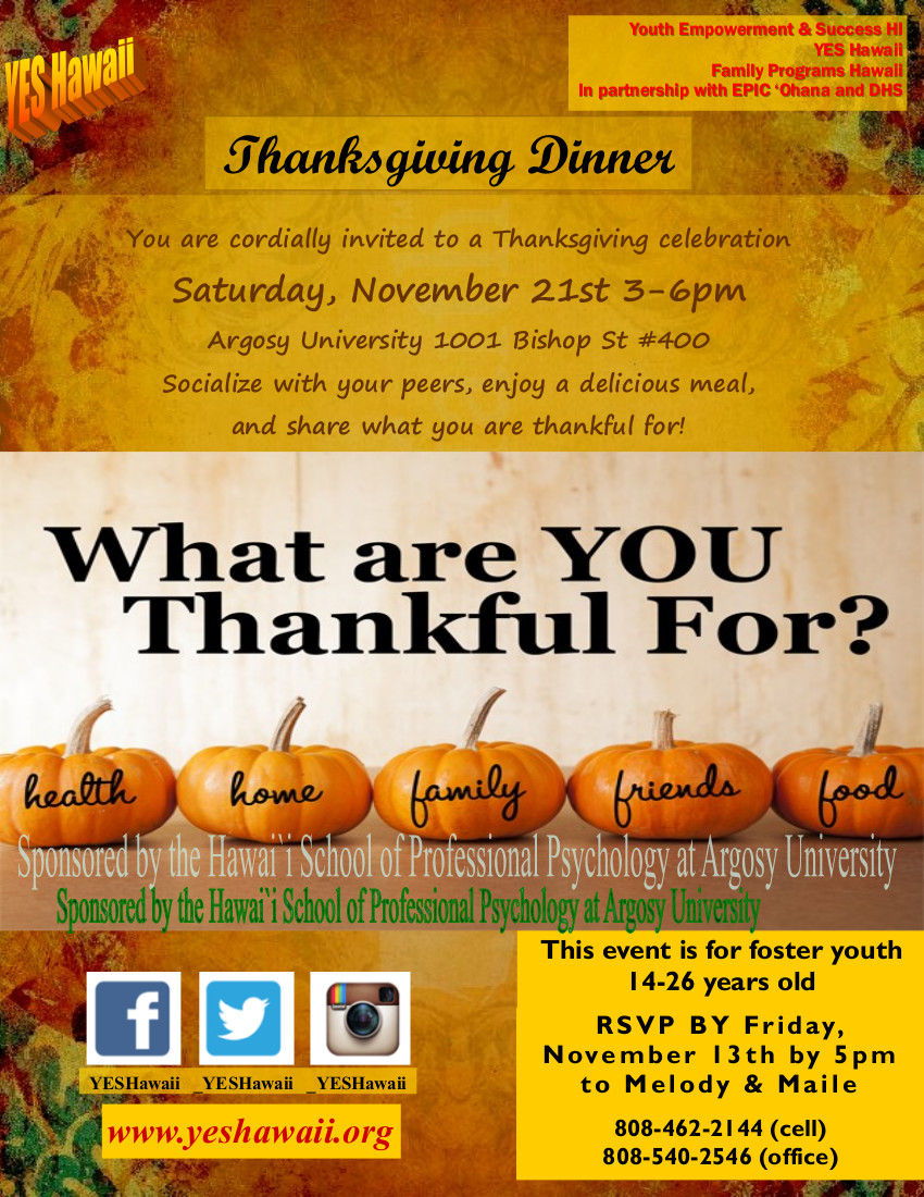 Thanksgiving Dinner Flier